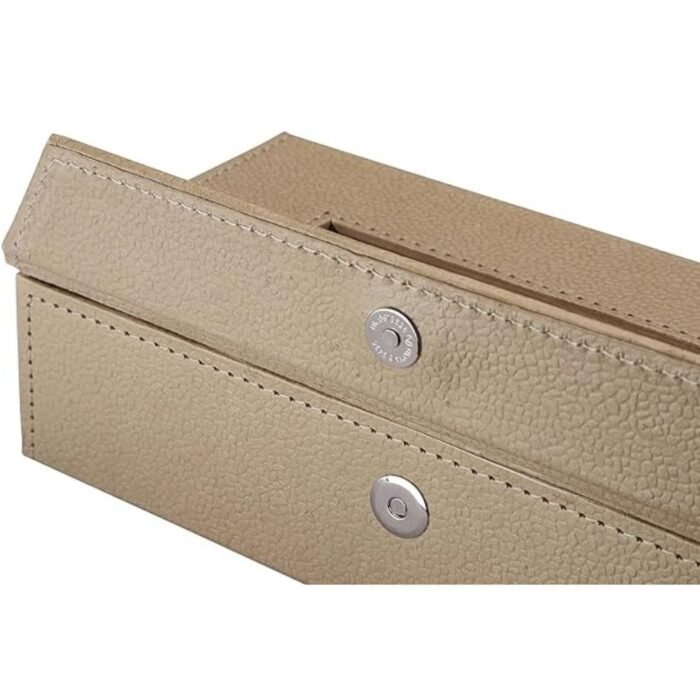 PreSolve| Tissue Box Holder with 100 Pulls Cotton Rags Tissue | Handcrafted Fine Leather - Like Finish | for Gifting, Office Desks, Cars & Home Décor | Durable & Water Resistant. - Image 4