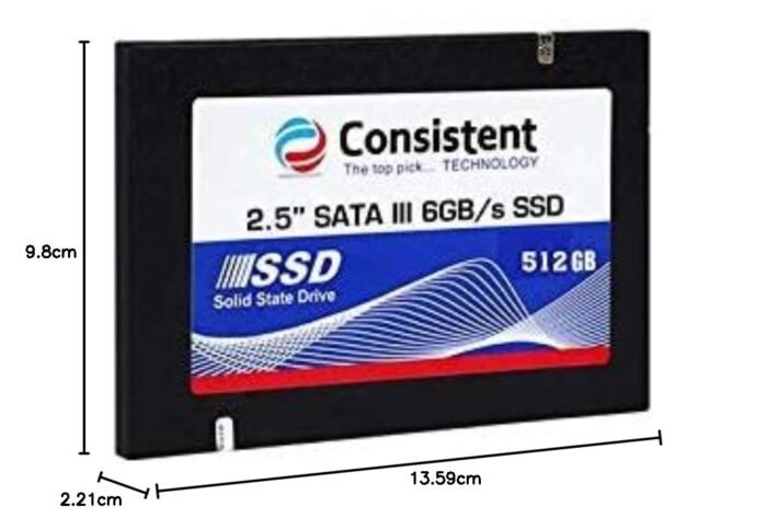Consistent SSD 512GB 2.5 Inch SATA Internal SSD - Read: 550MB/s & Write: 500MB/s - Solid-State Drive 5 Year Warranty (512, GB) - Image 4