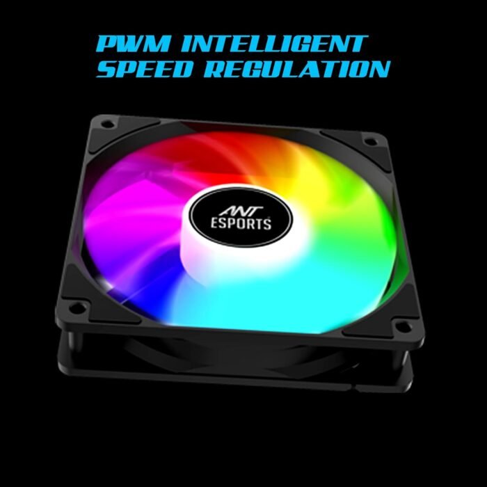Ant Esports ICE-C200 CPU Cooler/CPU Fan with Rainbow LED Fan | Support - Intel LGA1150, LGA1151, LGA1155, LGA1156, LGA1200, LGA1700 & AMD FM1, FM2, AM2, AM3, AM4 - Image 2