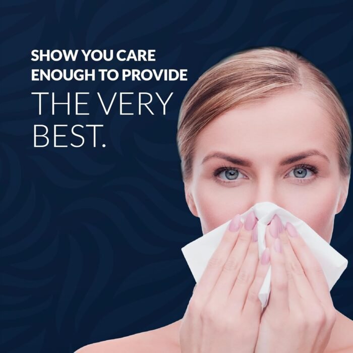 PreSolve| Ultra soft Tissue Paper 2 Ply Soft material hygienic tissues Home Kitchen Cafe & Restaurants Tissue Quick Absorbent Tissue Paper (Premium Quality) 100% Eco- friendly Pack of 2 (200Pcs). - Image 2