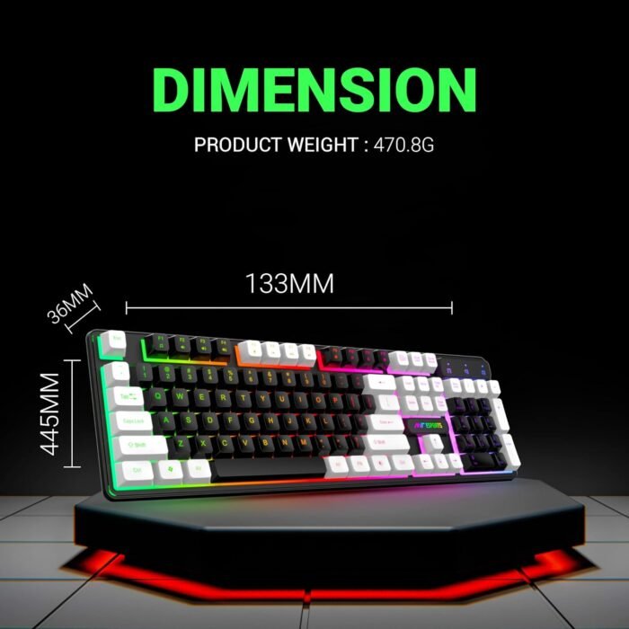 Ant Esports KM1400 Pro Backlit Membrane Gaming Keyboard - Image 6