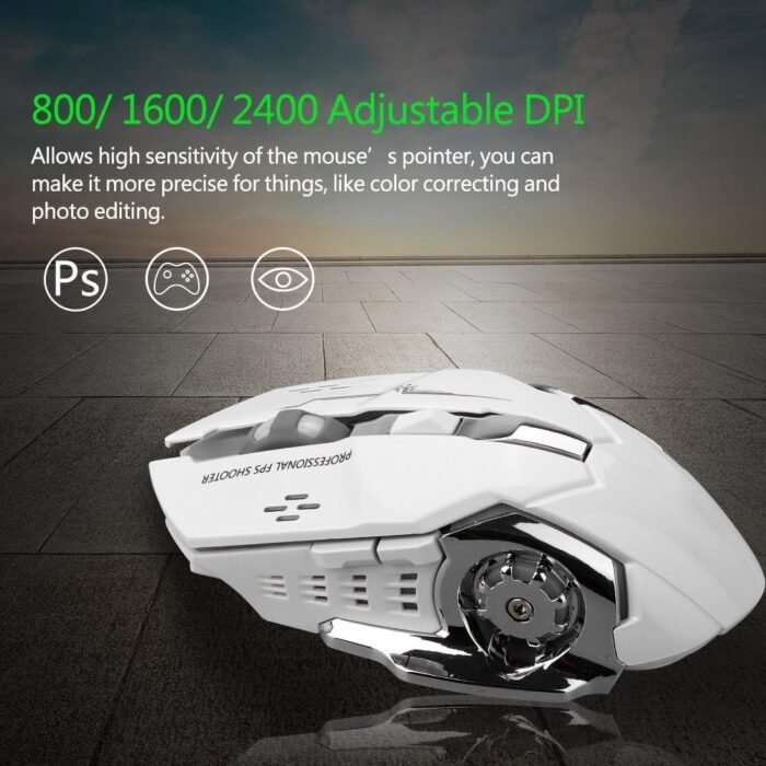 Adnet Dual-Mode RGB Wireless Gaming Mouse – Rechargeable Bluetooth & 2.4GHz Optical Mouse with Adjustable DPI, Silent Click, LED Backlit, Compatible with Windows & MacOS. - Image 2