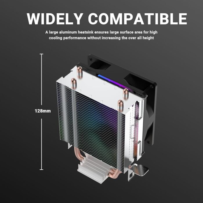Ant Esports ICE-C200 CPU Cooler/CPU Fan with Rainbow LED Fan | Support - Intel LGA1150, LGA1151, LGA1155, LGA1156, LGA1200, LGA1700 & AMD FM1, FM2, AM2, AM3, AM4 - Image 5