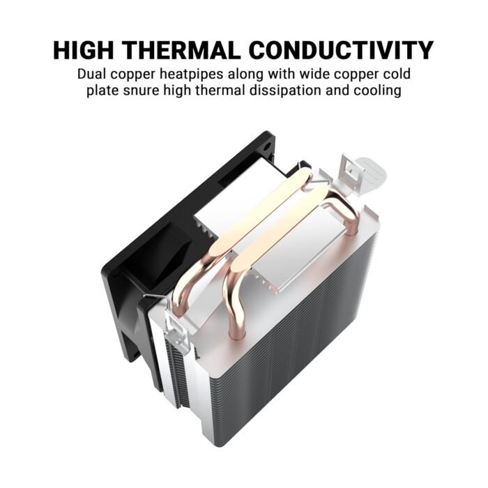 Ant Esports ICE-C200 CPU Cooler/CPU Fan with Rainbow LED Fan | Support - Intel LGA1150, LGA1151, LGA1155, LGA1156, LGA1200, LGA1700 & AMD FM1, FM2, AM2, AM3, AM4 - Image 9