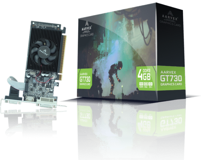 AARVEX GT 730 4GB GDDR3 GPU DDR3 4 GB NVIDIA Chipset 64 bit 1800 MHz Graphics Card  (Black) - Image 6