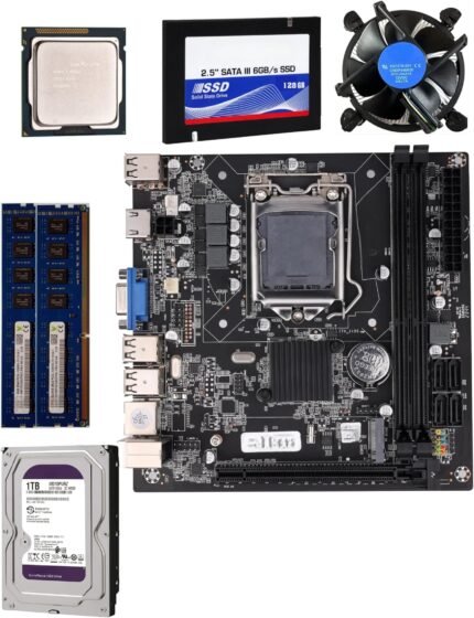 PreSolve| H61 Motherboard Combo/Kit with i7-3770 Processor, 8+8GB DDR3 RAM, 128GB SSD, 1TB HDD, Mysterious Product and Free CPU Fan at (Window 10 Pro/MS Office).