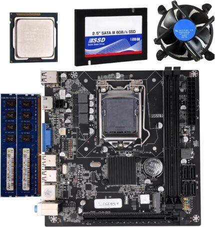 PreSolve| H61 Motherboard Combo/Kit with i7-3770 Processor, 8+8GB DDR3 RAM, 128GB SSD, Mysterious Gift, and Free CPU Fan at (Window 10 Pro/MS Office).