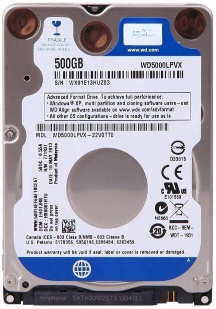 PreSolve | 500GB Laptop HDD SATA 6Gb/s 16MB Cache 2.5-Inch Internal Hard Drive.