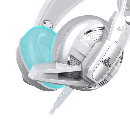 Ant Esports H520W World Of Warships Edition Lightweight Gaming Over Ear Wired Headphones with Mic| 3.5MM Jack |50 MM Drivers | Compatible with PC/ PS4 / Xbox One / Nintendo / Mobile (White) - Image 1