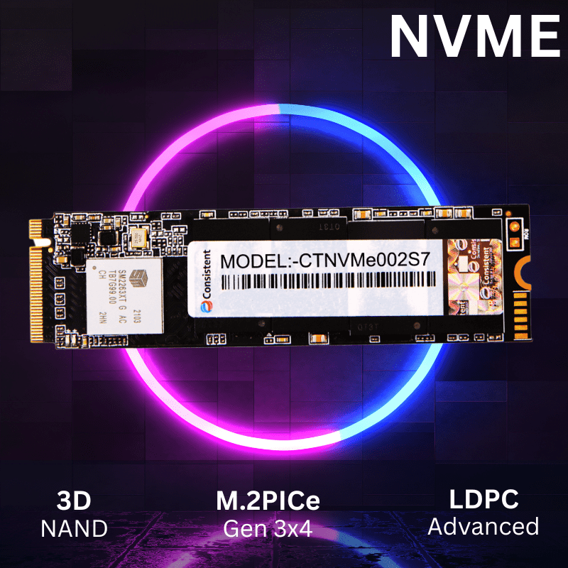 Consistent 128GB NVMe PCIe M.2 SSD 2280, 3D NAND with SLC Cache, Up to 2200MB/s, 5 Years Warranty - Image 2