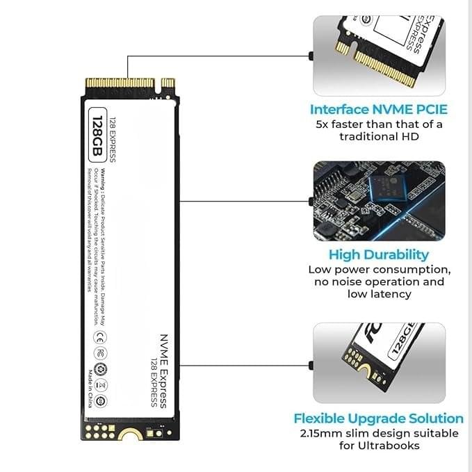 PreSolve | 128GB M.2 NVMe Internal SSD | PCIe Gen3 High-Speed Solid State Drive | Fast Boot & Performance | Laptop & Desktop Compatible | 1-Year Warranty - Image 2